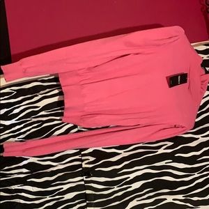 Pink turtle neck